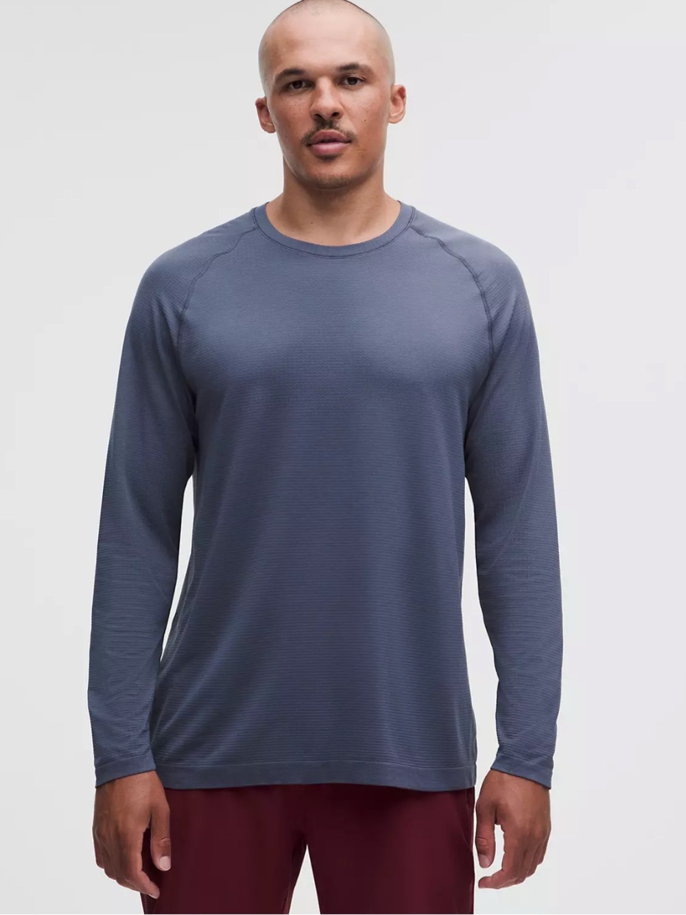 lululemon athletica Men's Long Sleeve Crew - Slate Blue